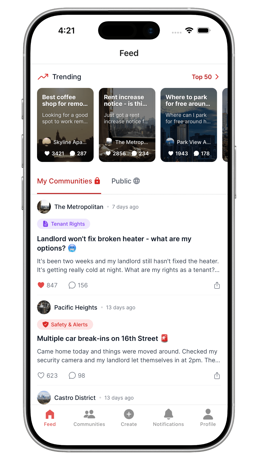 Verified local anonymous feed